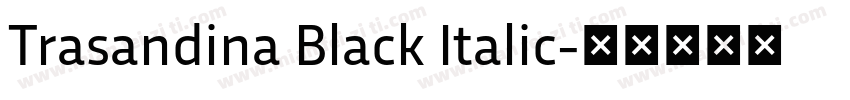 Trasandina Black Italic字体转换